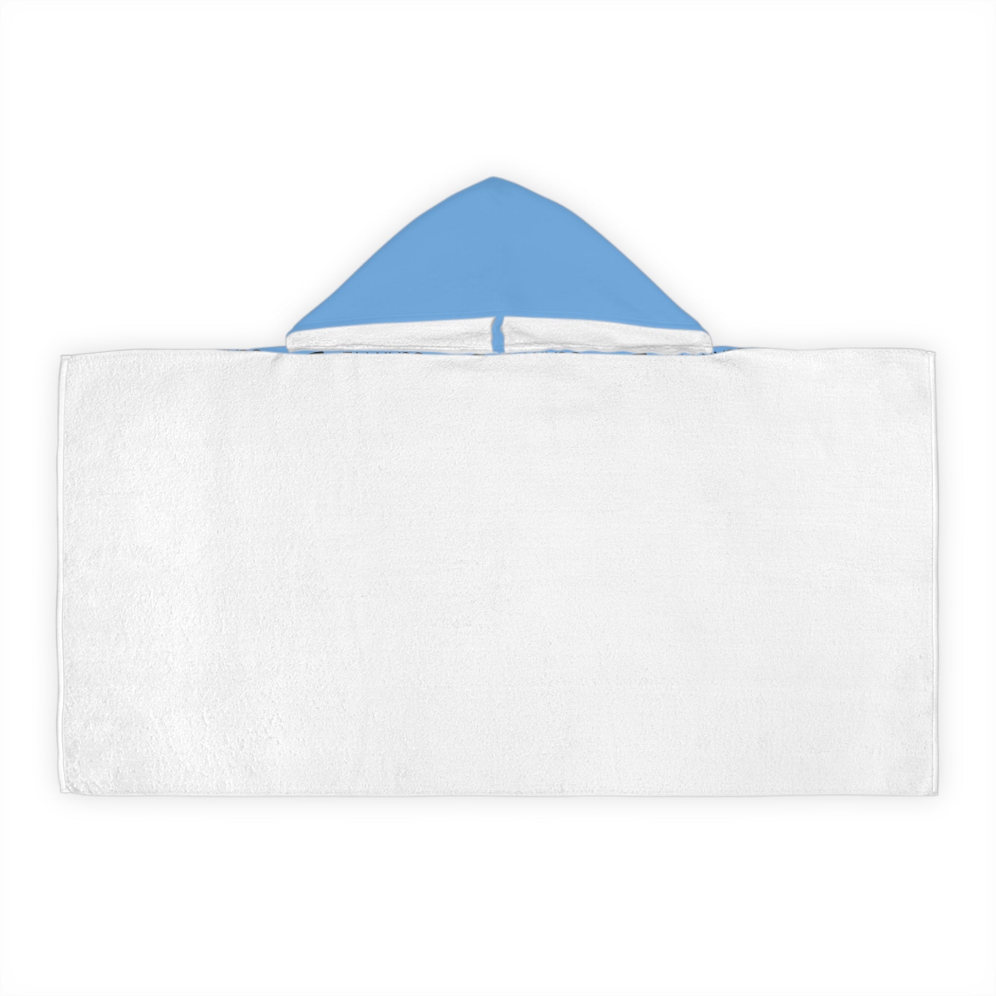 Youth Hooded Towel — "The Adventures of Mongo and Trappy" Cartoon Dogs Beach Towel with QR Code Design