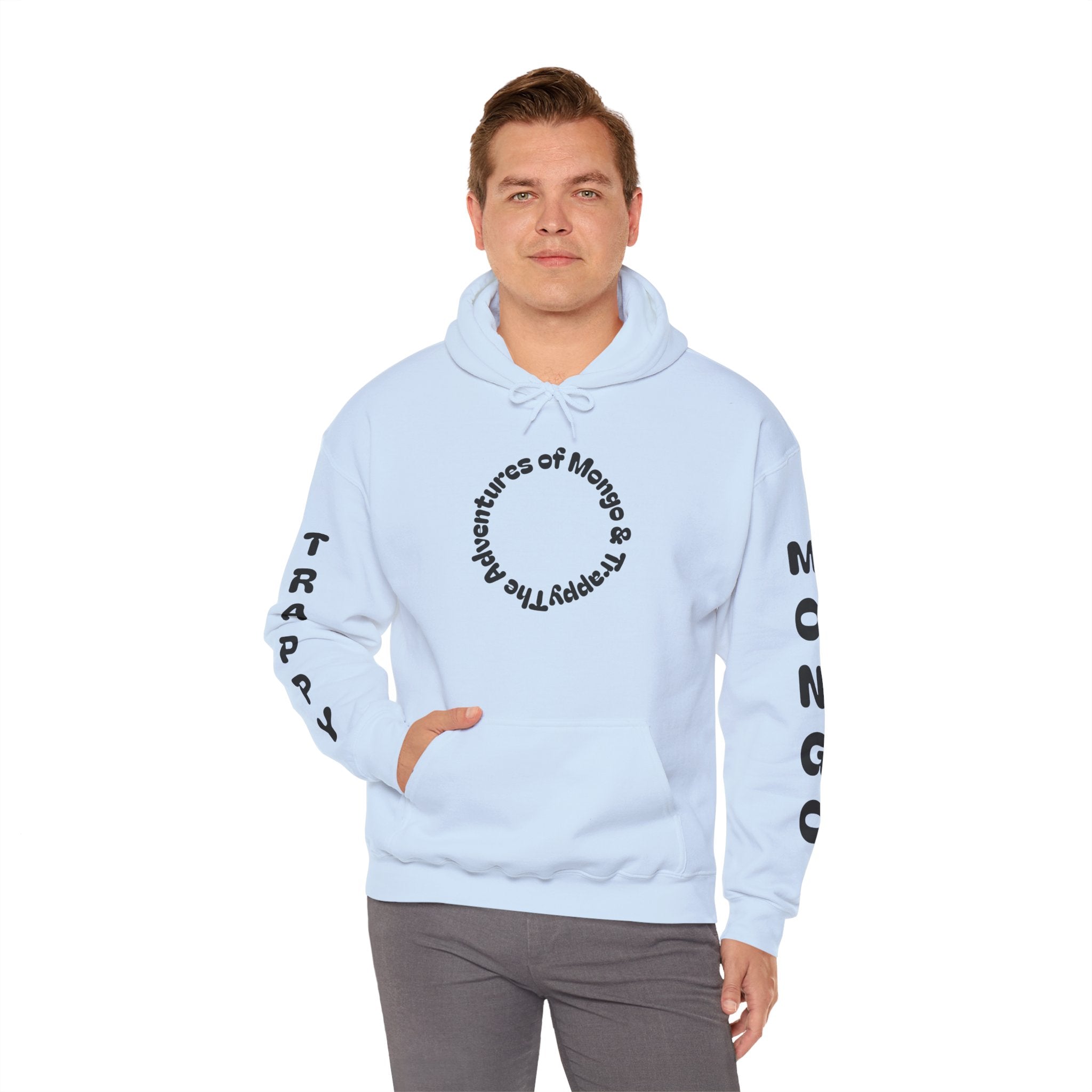 Dog Adventure Hoodie — "The Adventures of Mongo & Trappy" Graphic Hooded Sweatshirt