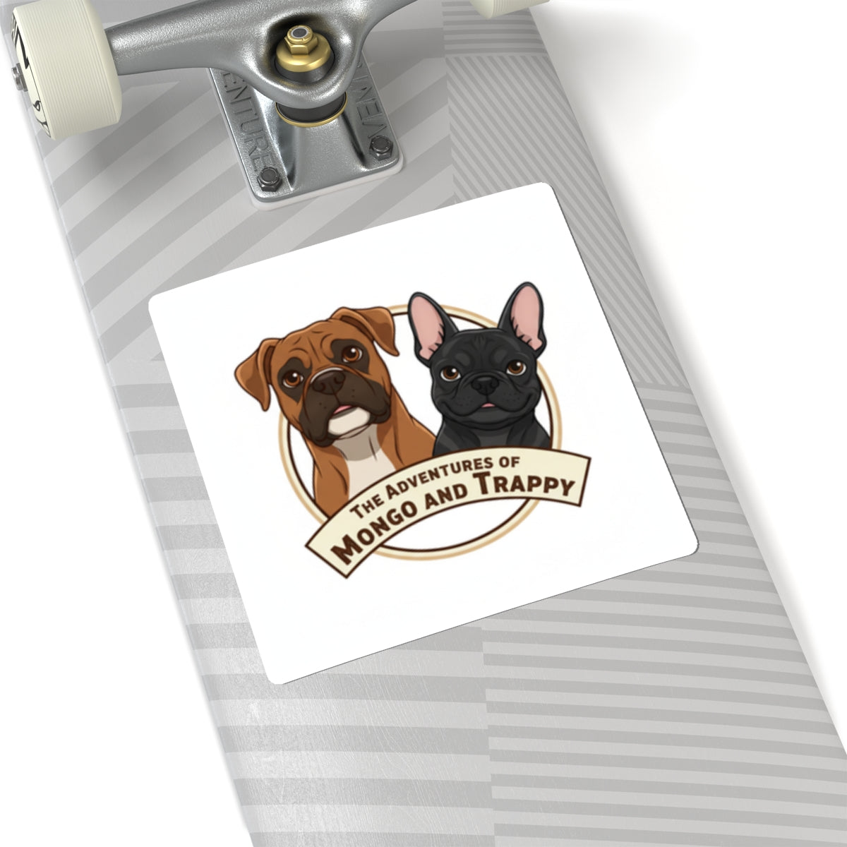 Kiss-Cut Sticker — "The Adventures of Mongo and Trappy" Cute Dog Duo Decal
