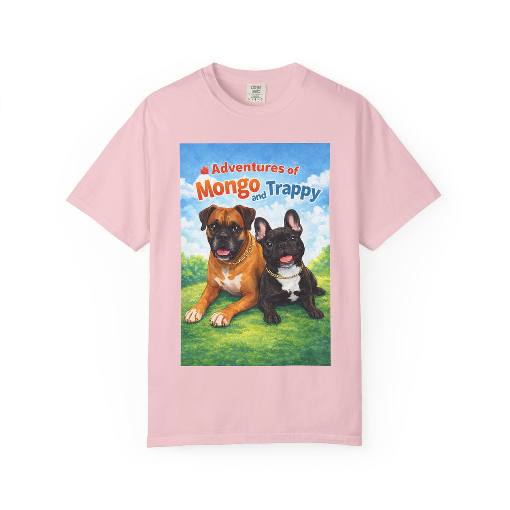 Adventures of Mongo and Trappy T-shirt | Dog Illustration, Cartoon Pets