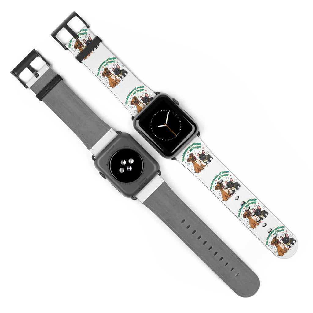 Dog Lover Watch Band — Cute Cartoon Dogs with 'A House is a Home with Dogs' Design