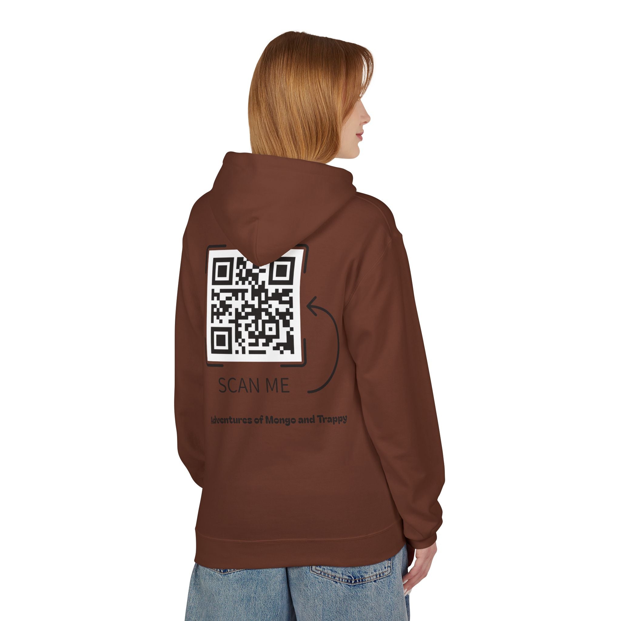 Mongo & Trappy Hoodie — "Adventures of Mongo and Trappy" QR-Scan Graphic Hoodie