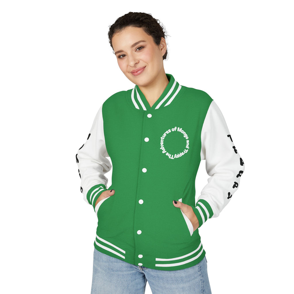 The Adventures of Mongo and Trappy Letterman Jacket | Dog Portrait Varsity Jacket