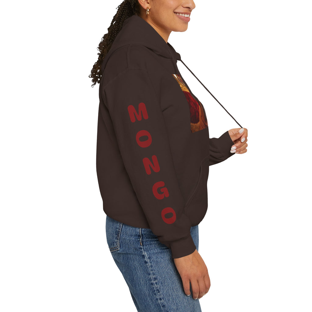 King Mungo Hoodie – Royal Dog Photo Pullover with 'Mungo' Sleeve Text