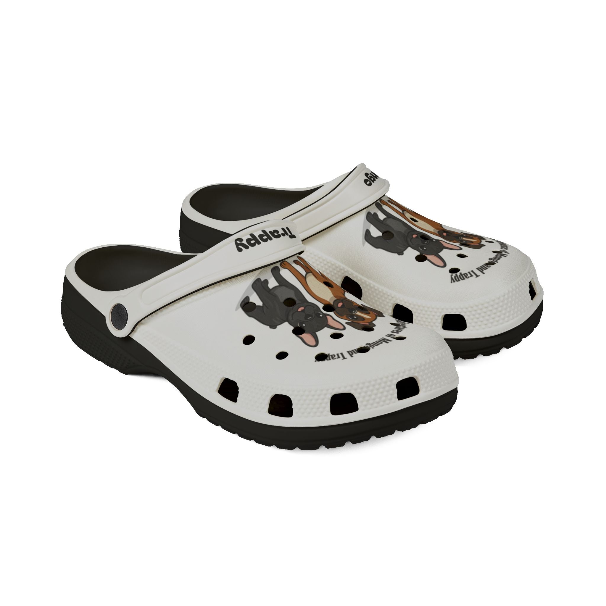 EVA Foam Clog Shoes — Cute Cartoon French Bulldogs "Mango" & "Trappy"