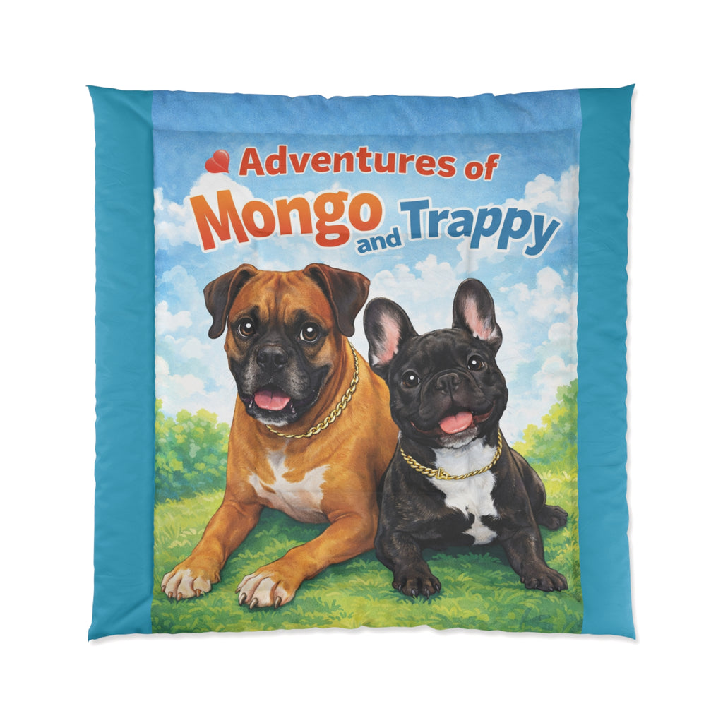 Adventures of Mongo & Trappy Comforter — Cute Dog Kids Bedding