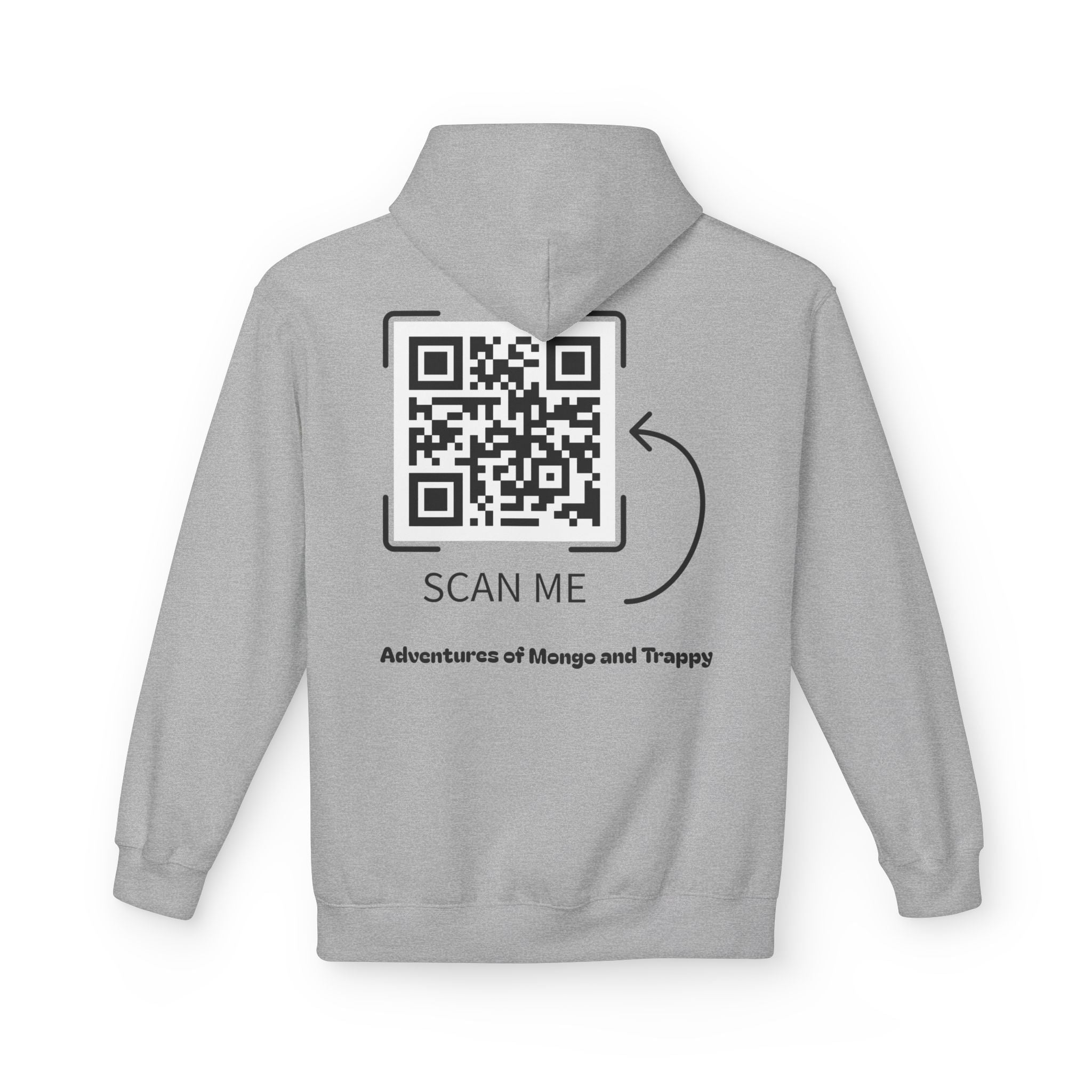 Mongo & Trappy Hoodie — "Adventures of Mongo and Trappy" QR-Scan Graphic Hoodie