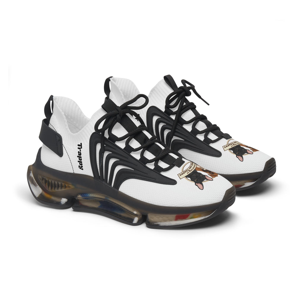 Women’s Mesh Sneakers — Cute Bulldog Patch Athletic Shoes