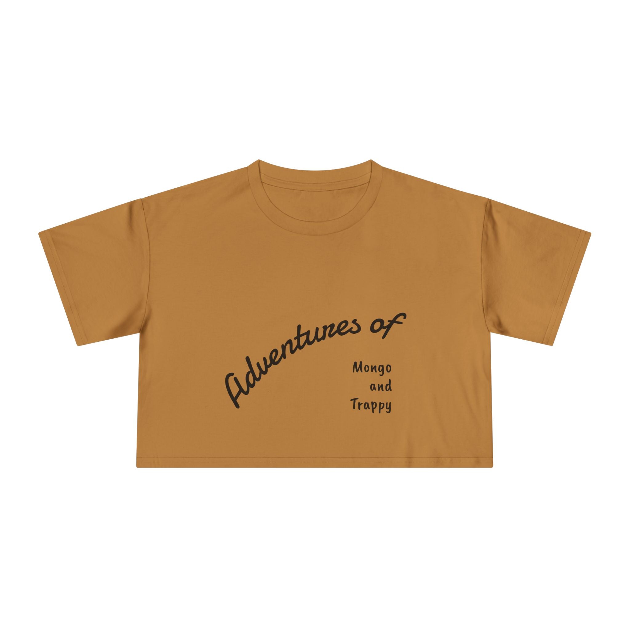 Adventures of Mongo & Trappy Crop Tee  Cute French Bulldog Graphic