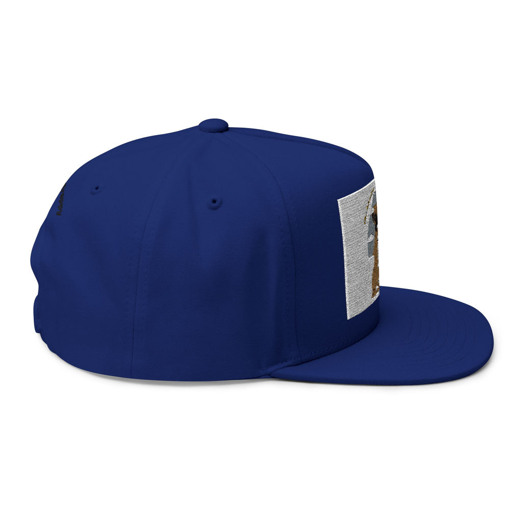 Embroidered Dog Duo Flat Bill Cap — "Mango & Troppy" Snapback