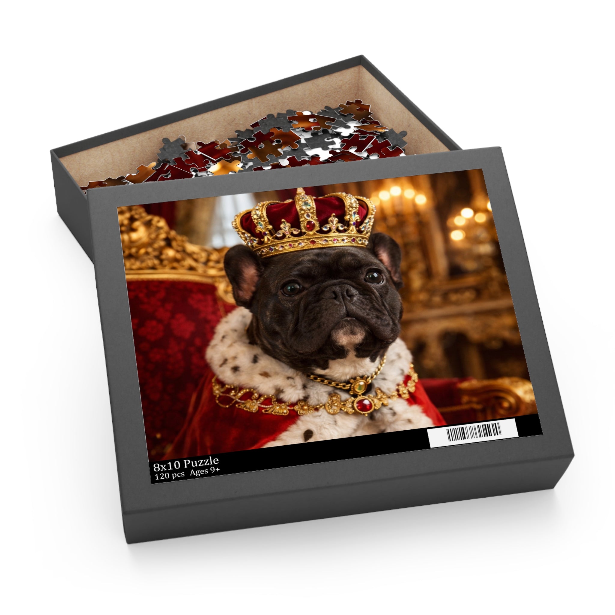 Royal French Bulldog Jigsaw Puzzle — King Pup 120/252/500-Piece