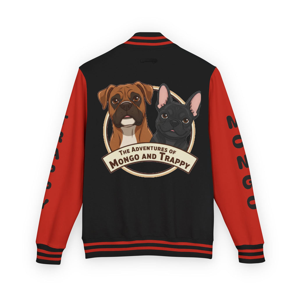 The Adventures of Mongo and Trappy Letterman Jacket | Dog Portrait Varsity Jacket