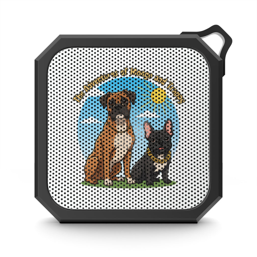 Outdoor Bluetooth Speaker — Illustrated Boxer & French Bulldog Design (“Two Reasons to Choose Outdoor Adventures”)