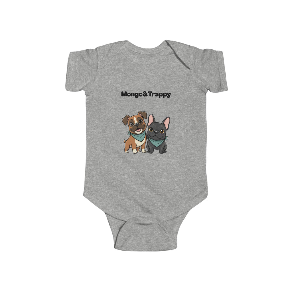 Infant Bodysuit — Cute Mangal Trappy Puppy Graphic Baby Onesie