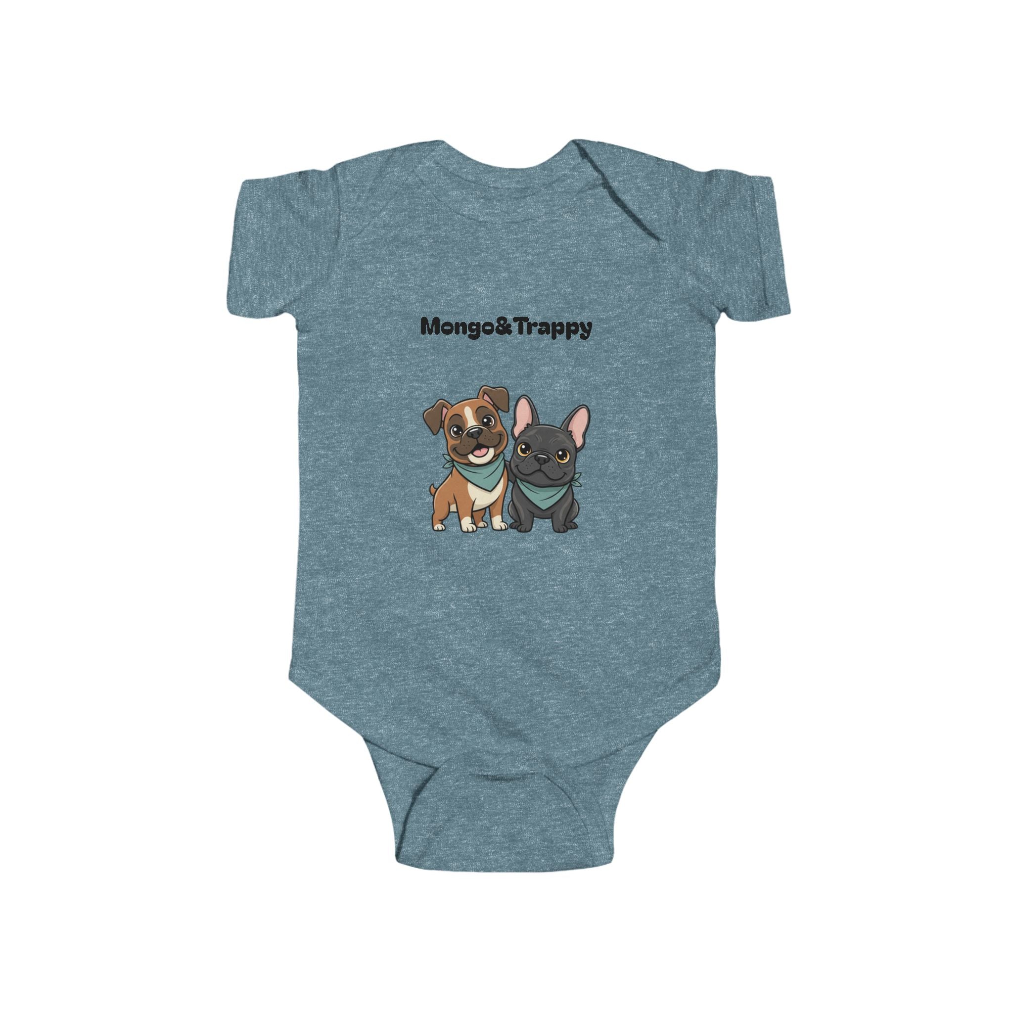 Infant Bodysuit — Cute Mangal Trappy Puppy Graphic Baby Onesie