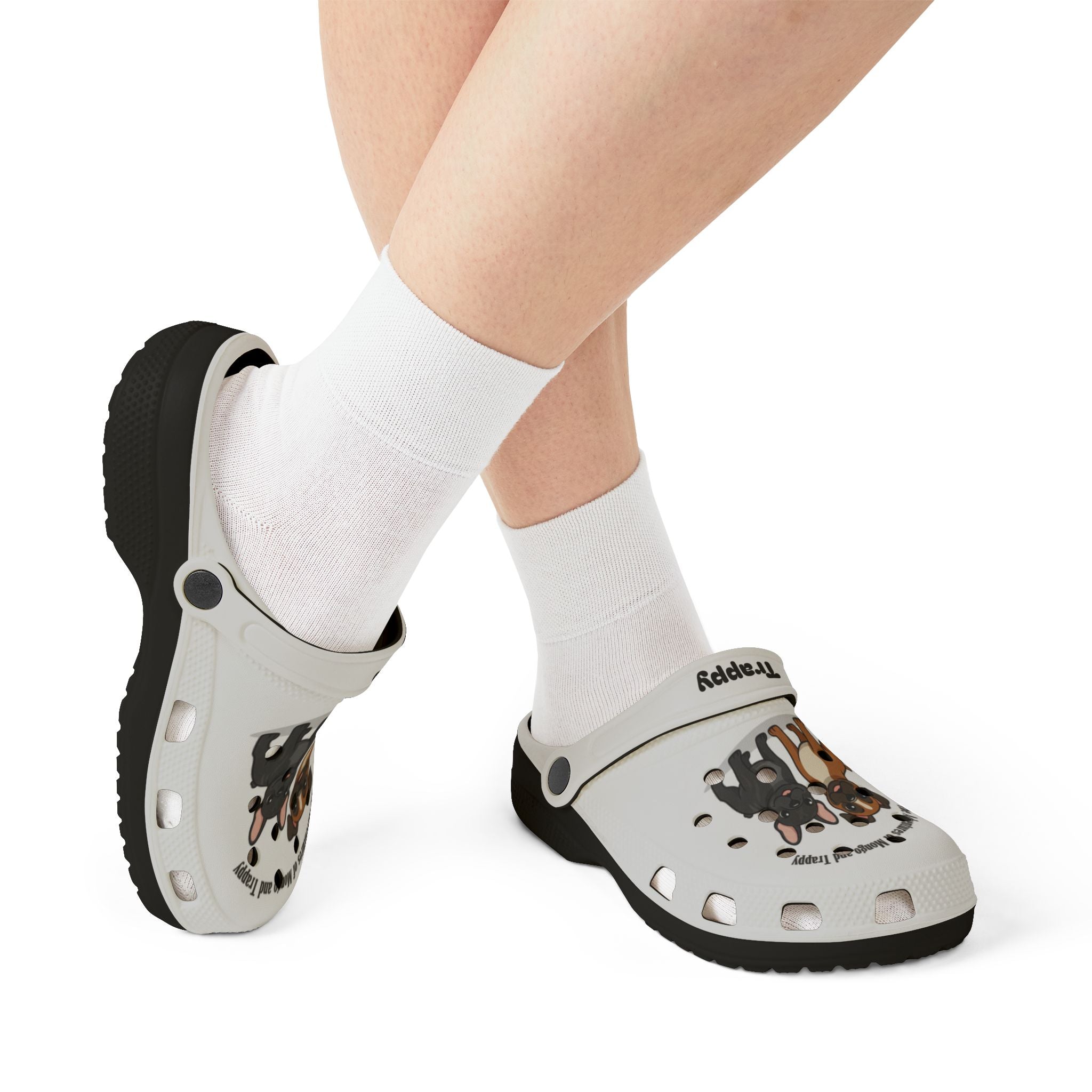 EVA Foam Clog Shoes — Cute Cartoon French Bulldogs "Mango" & "Trappy"