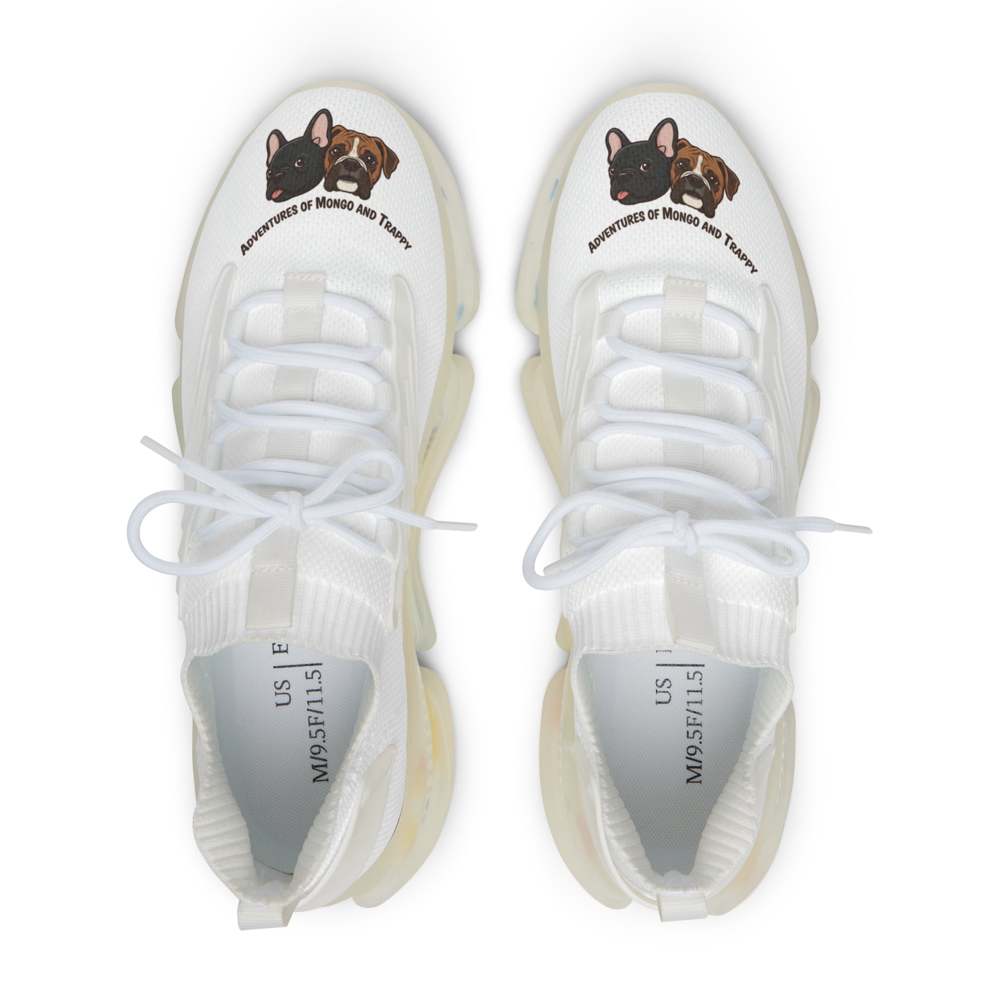 Mesh Sneakers — Custom French Bulldog Graphic Athletic Shoes