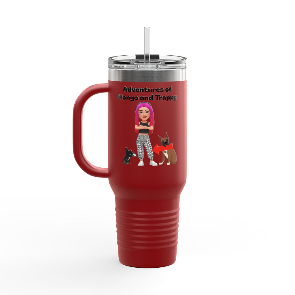 40oz Insulated Travel Mug — Adventures of Mongo and Trappy Personalized Pet & Owner Tumbler