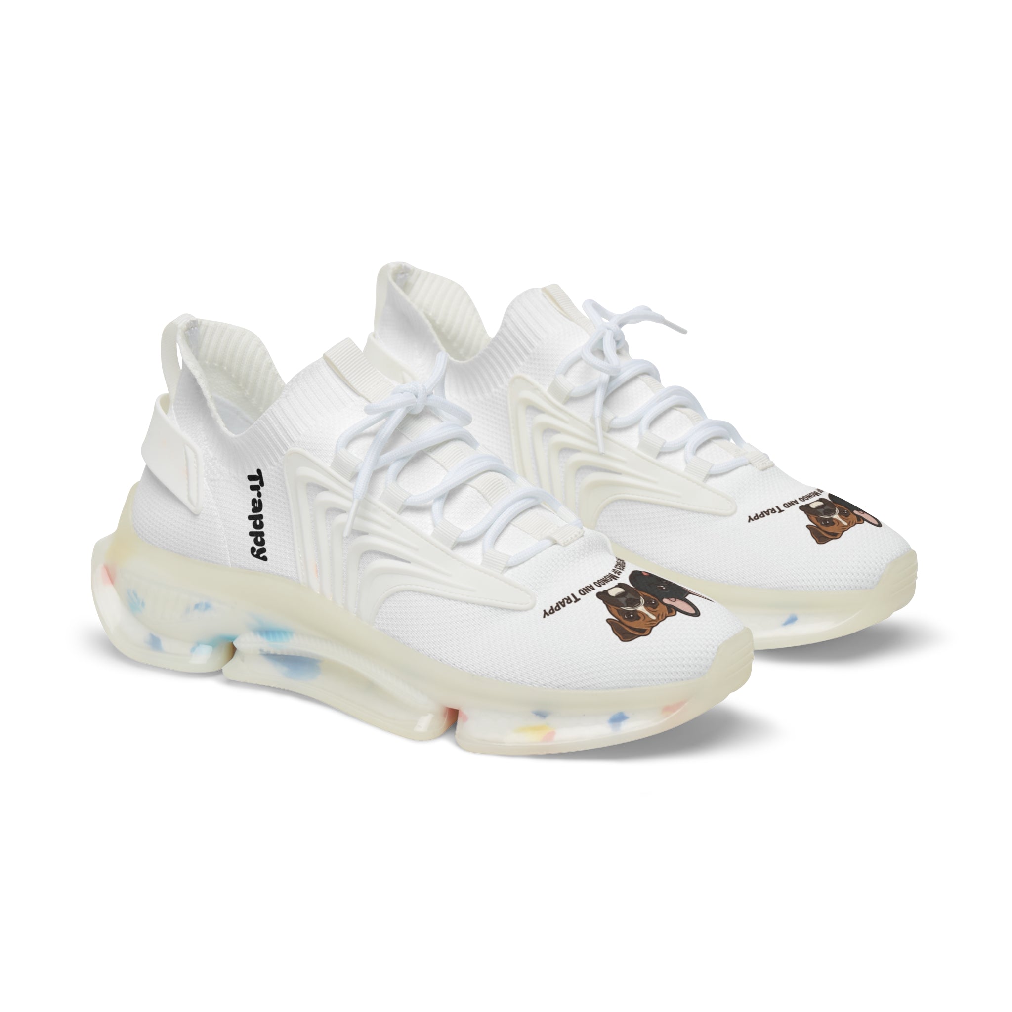 Mesh Sneakers — Custom French Bulldog Graphic Athletic Shoes