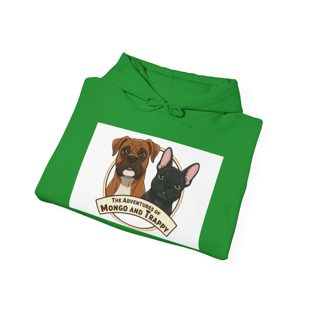 Stay Pawsitive Mongo and Trappy Dog Portrait Hoodie