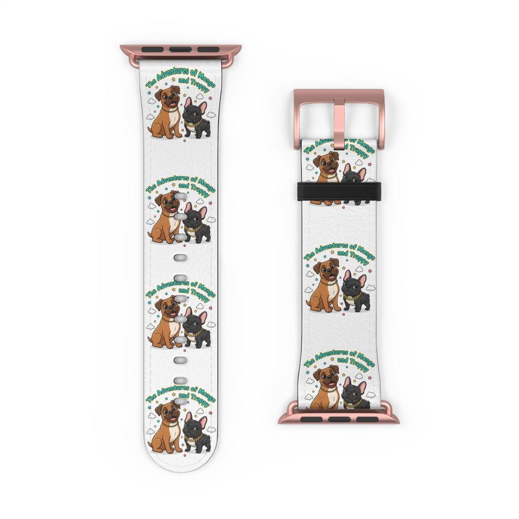 Dog Lover Watch Band — Cute Cartoon Dogs with 'A House is a Home with Dogs' Design