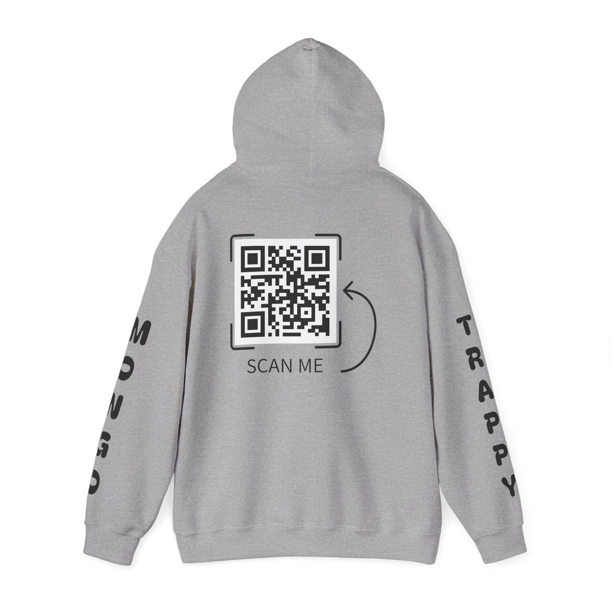 Dog Duo Hoodie — "Mongo and Trappy" Portrait Hoodie with QR Code
