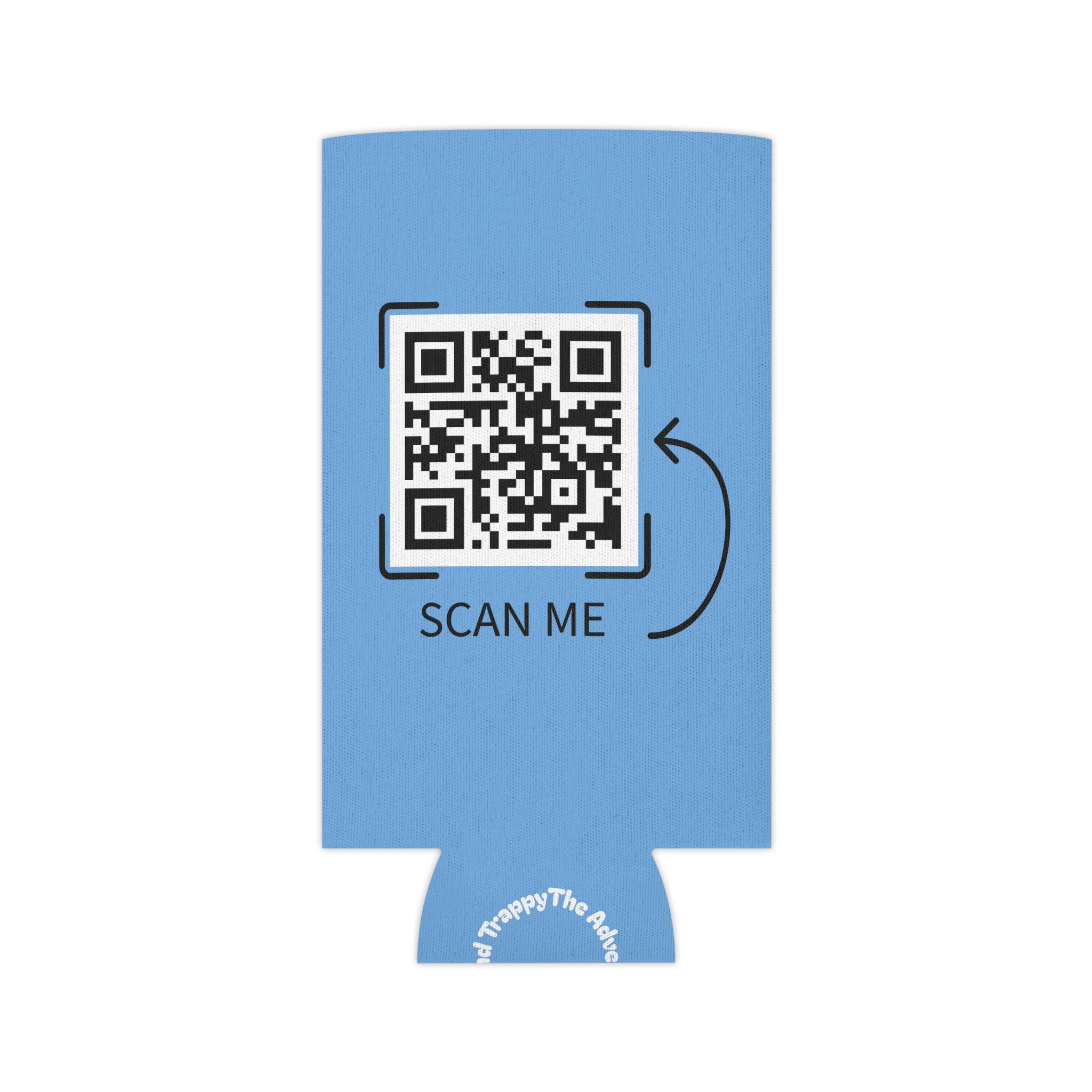 Can Cooler — 'Adventures of Mongo and Trappy' Book Cover Design with QR Code