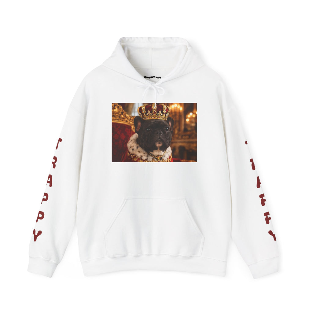 King Tuffy Crowned Dog Hoodie — Royal Dog Portrait Sweatshirt