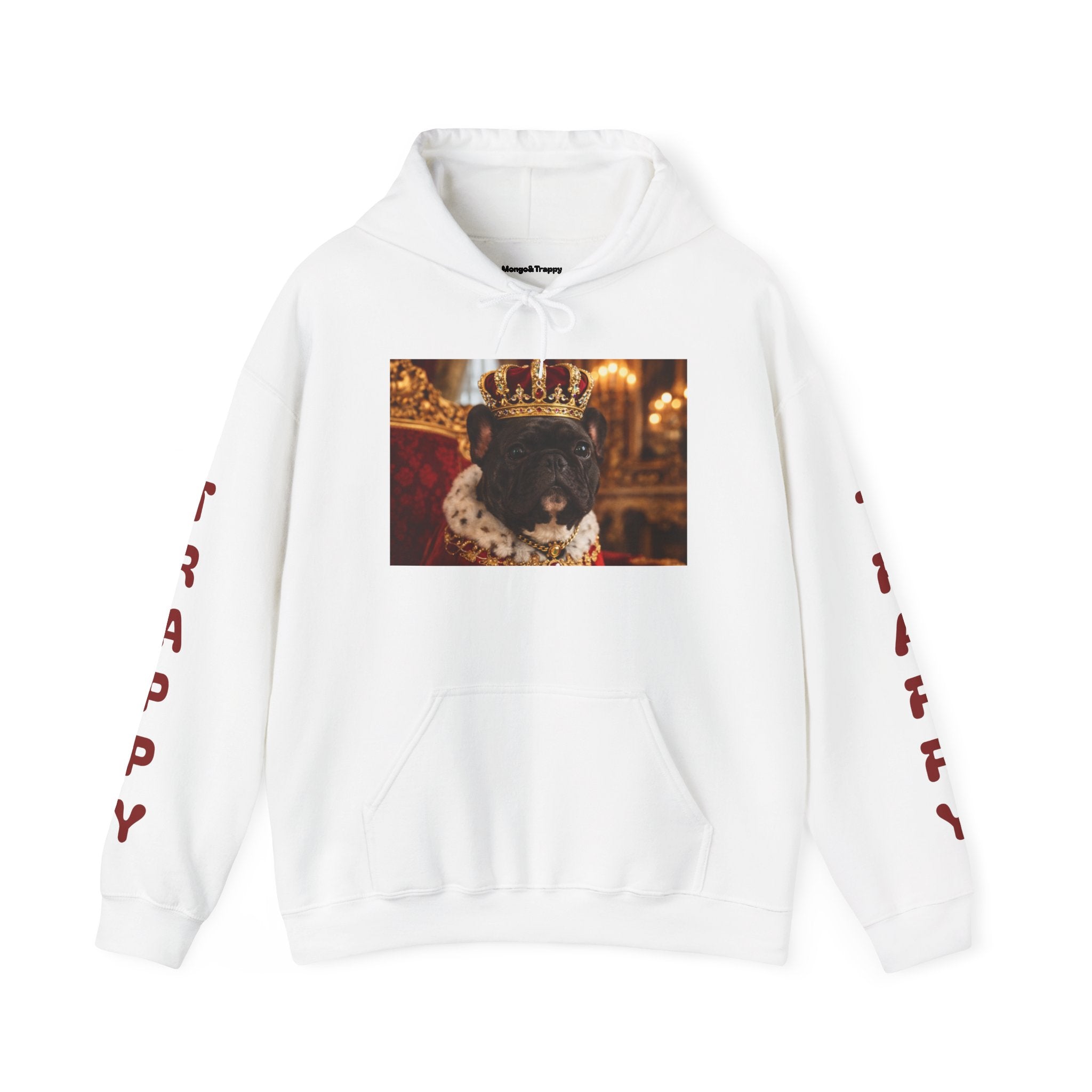 King Tuffy Crowned Dog Hoodie — Royal Dog Portrait Sweatshirt