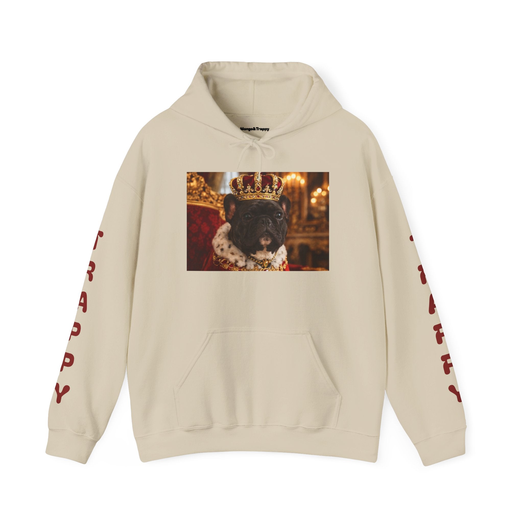 King Tuffy Crowned Dog Hoodie — Royal Dog Portrait Sweatshirt