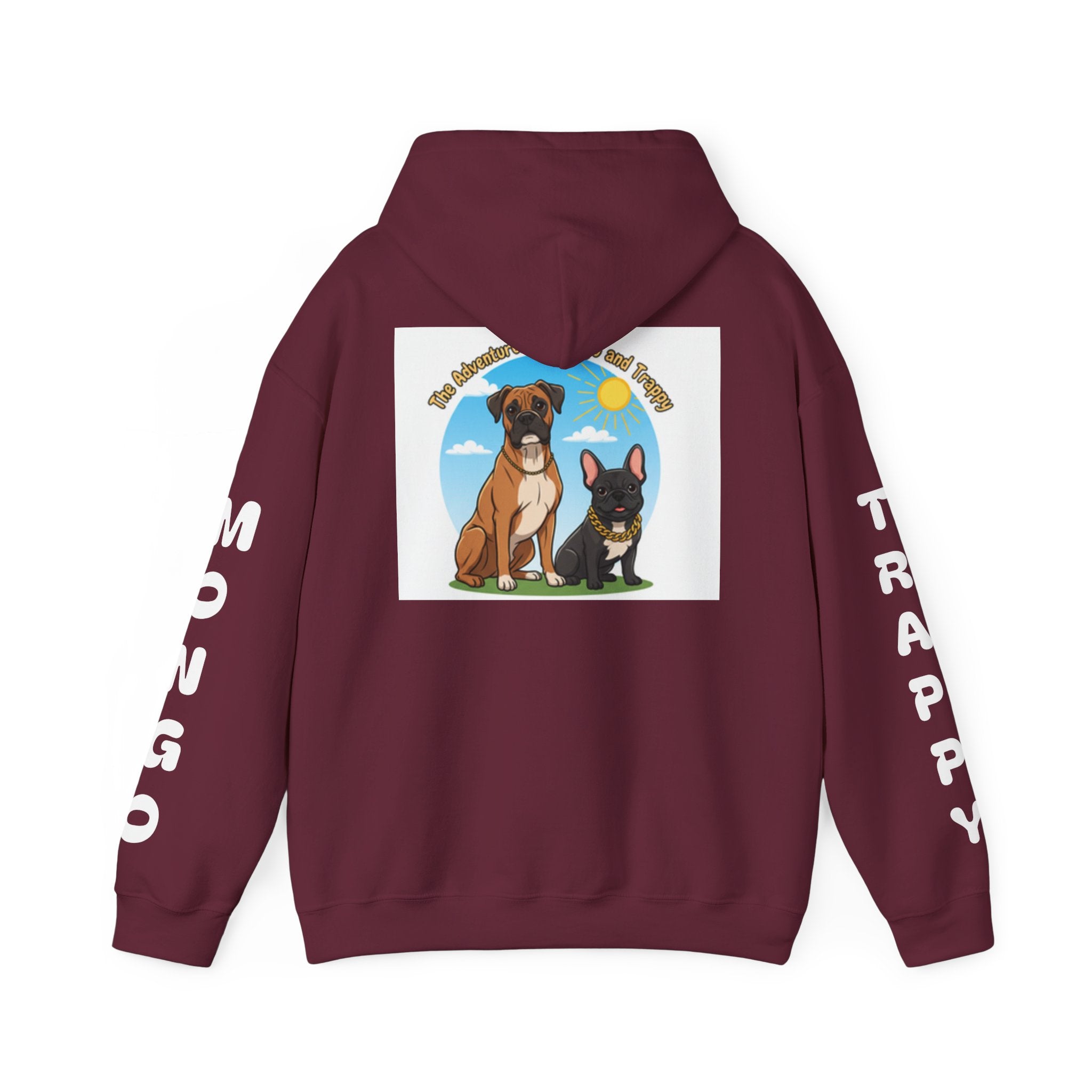 Dog Adventure Hoodie — "The Adventures of Mongo & Trappy" Graphic Hooded Sweatshirt