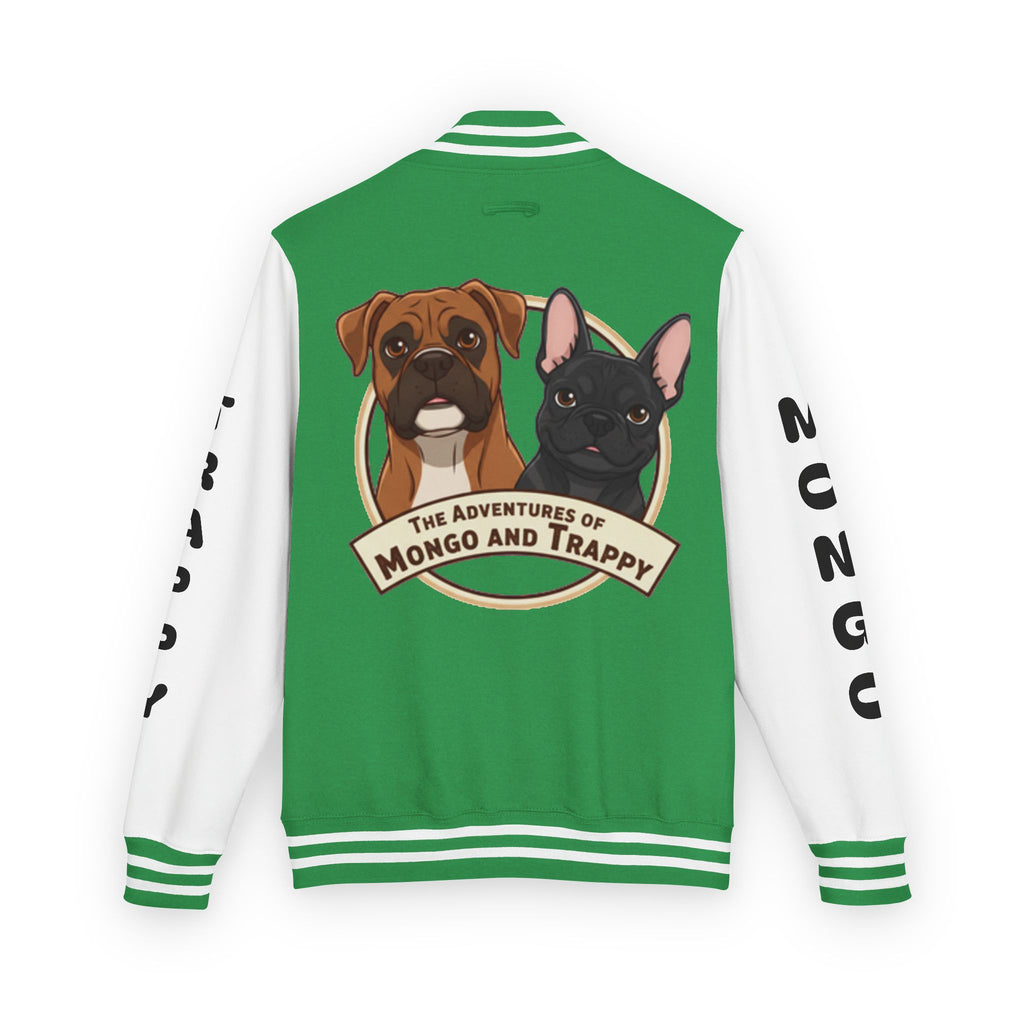 The Adventures of Mongo and Trappy Letterman Jacket | Dog Portrait Varsity Jacket