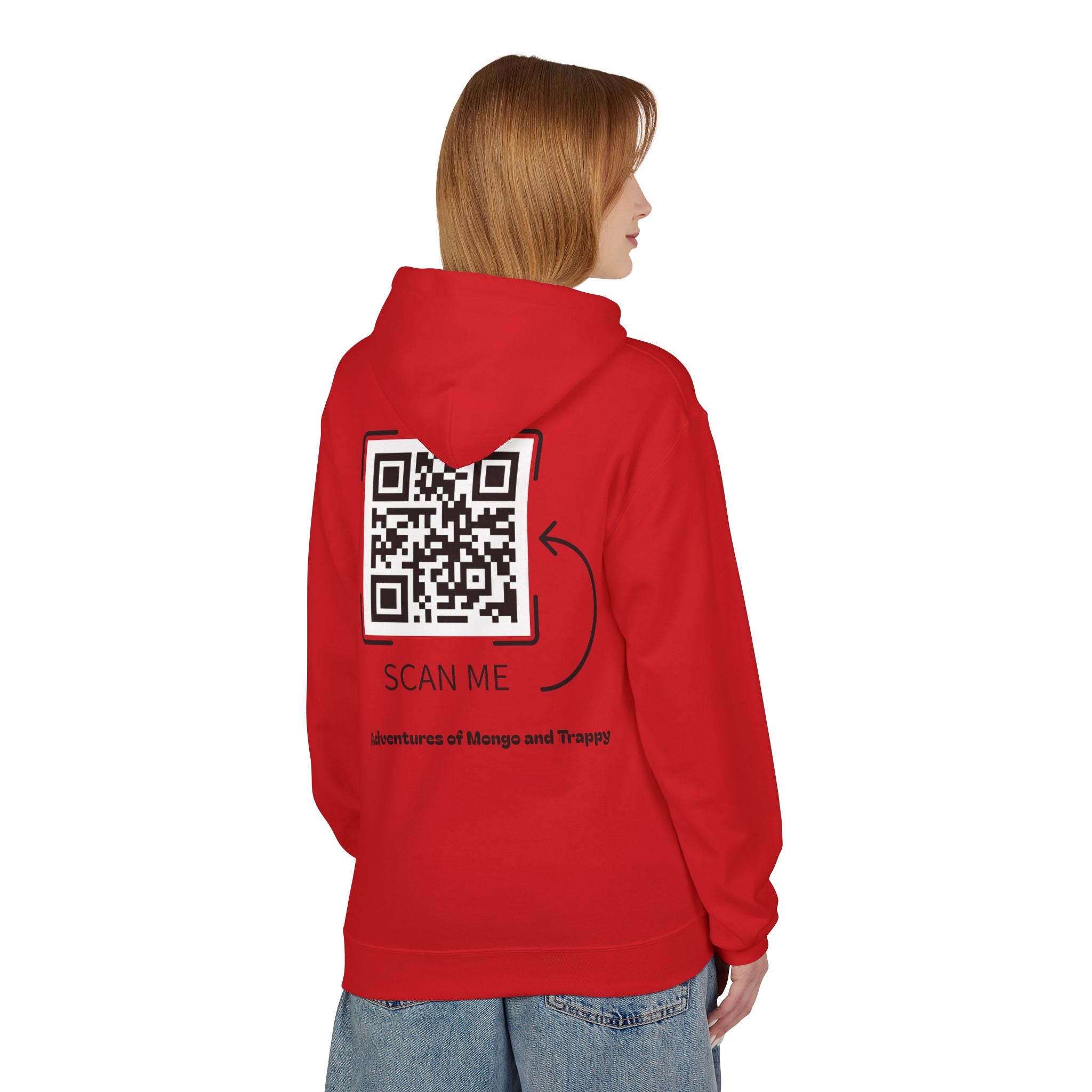 Mongo & Trappy Hoodie — "Adventures of Mongo and Trappy" QR-Scan Graphic Hoodie