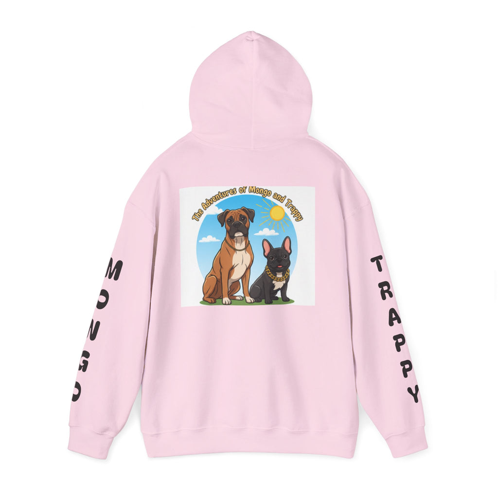 Dog Adventure Hoodie — "The Adventures of Mongo & Trappy" Graphic Hooded Sweatshirt