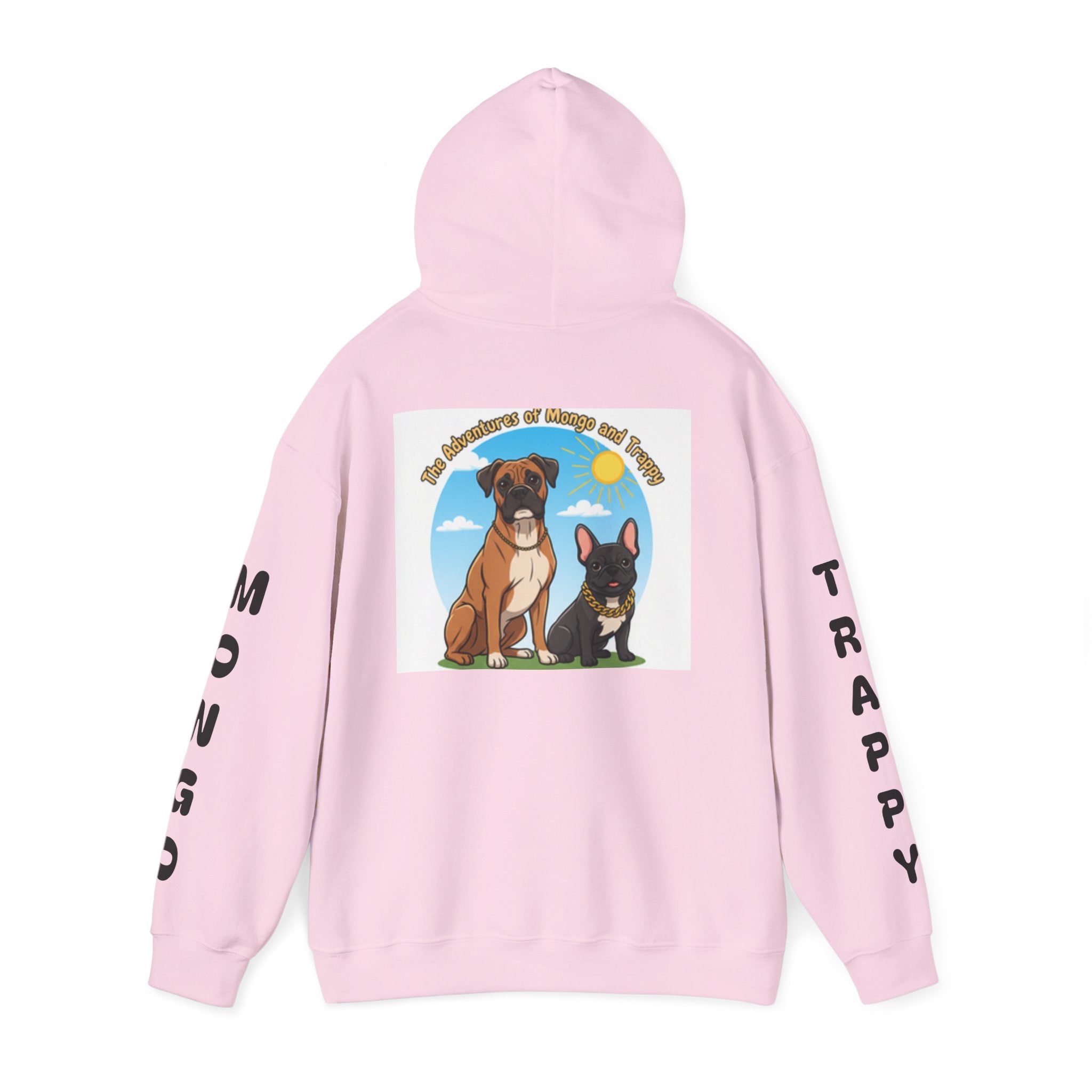 Dog Adventure Hoodie — "The Adventures of Mongo & Trappy" Graphic Hooded Sweatshirt