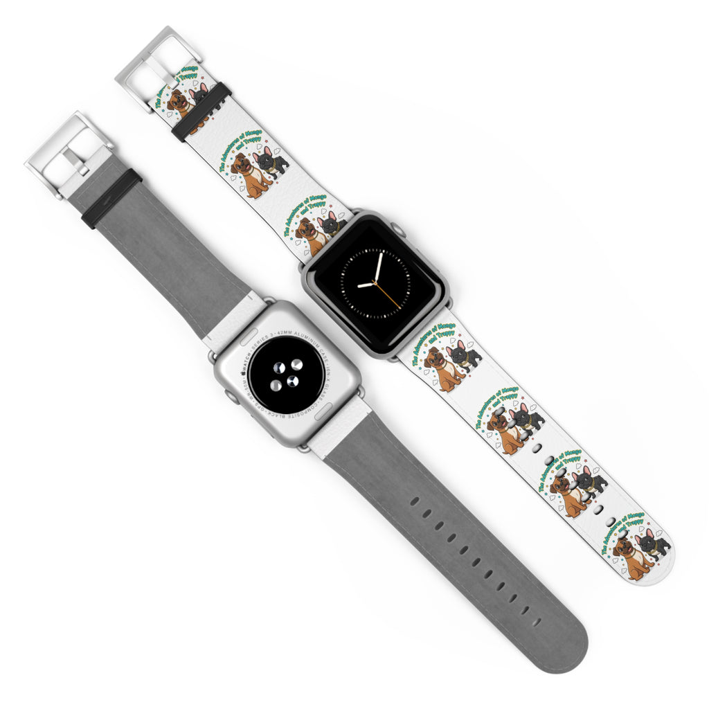 Dog Lover Watch Band — Cute Cartoon Dogs with 'A House is a Home with Dogs' Design