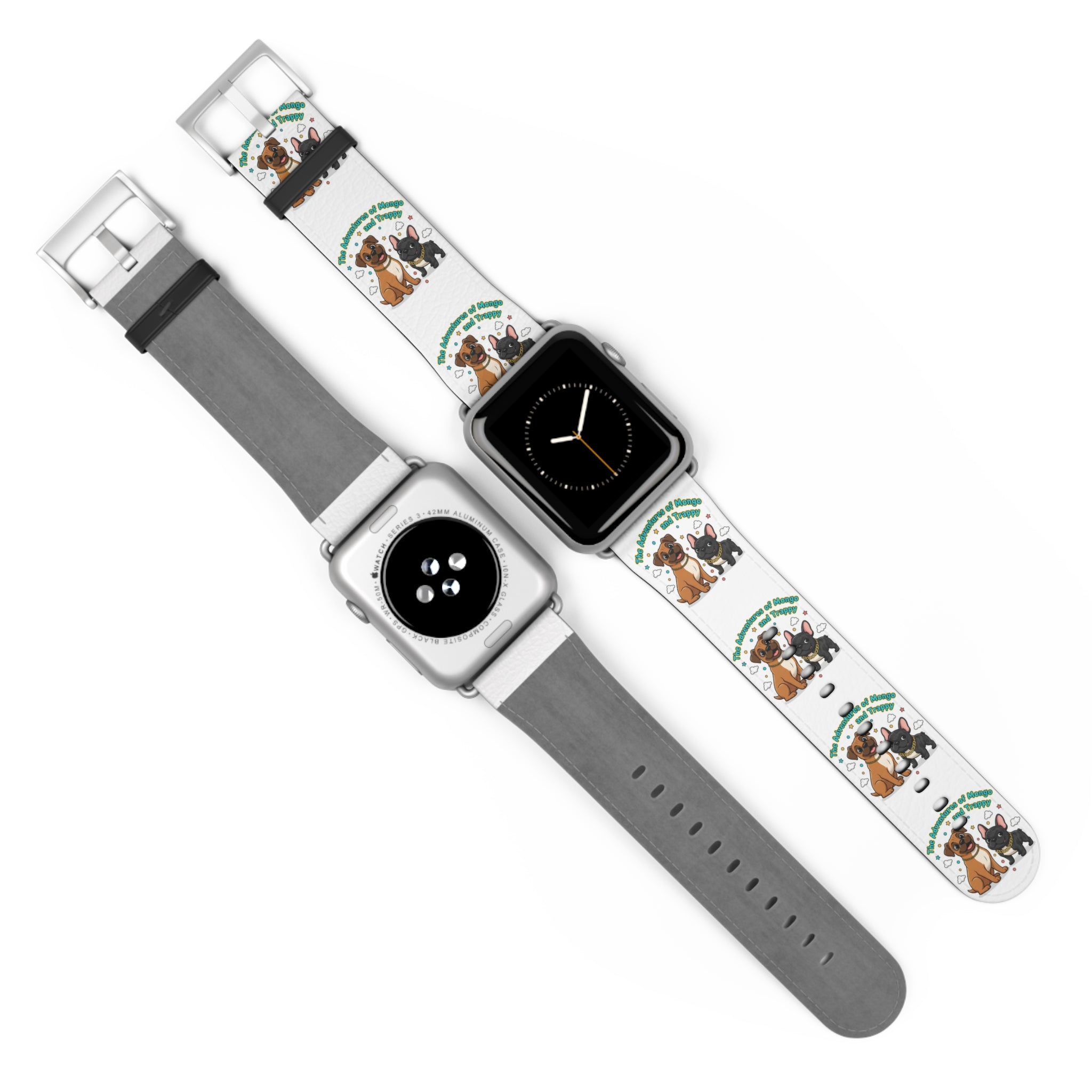 Dog Lover Watch Band — Cute Cartoon Dogs with 'A House is a Home with Dogs' Design