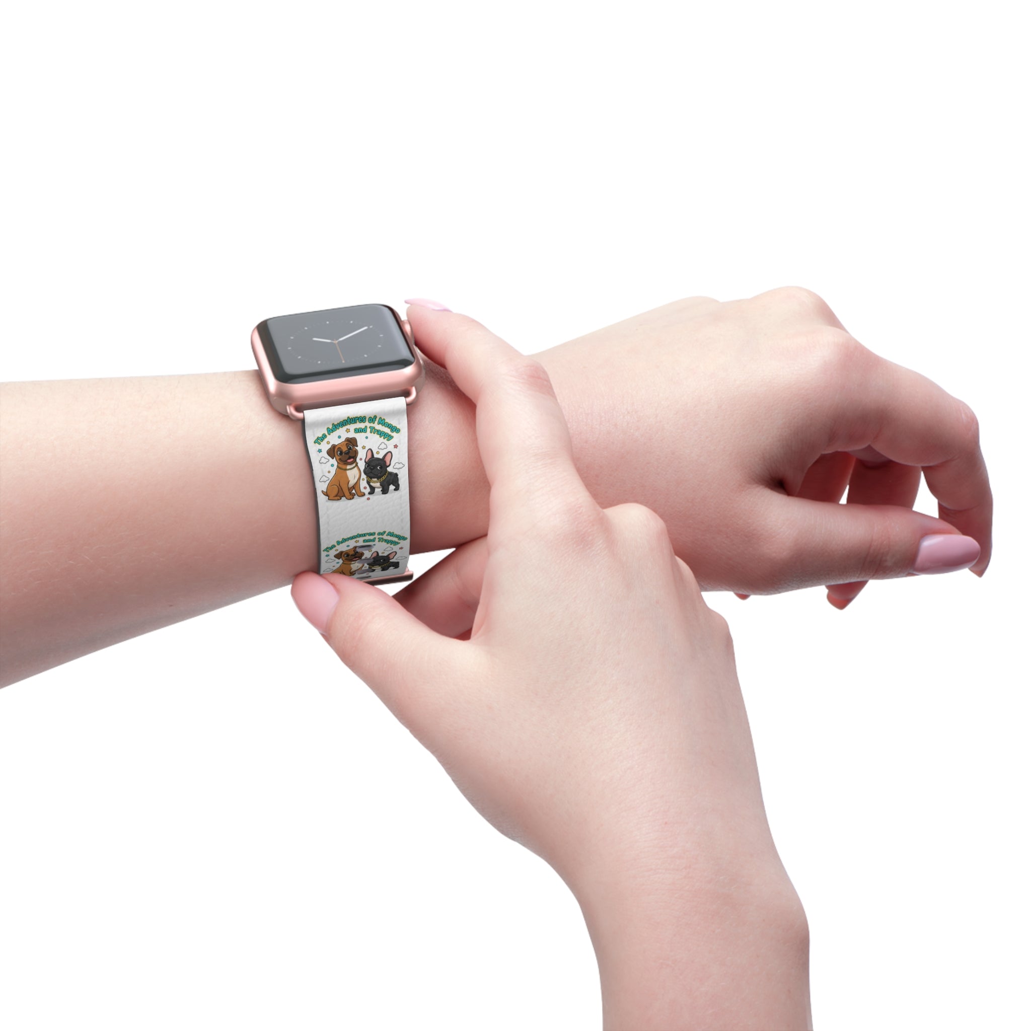 Dog Lover Watch Band — Cute Cartoon Dogs with 'A House is a Home with Dogs' Design