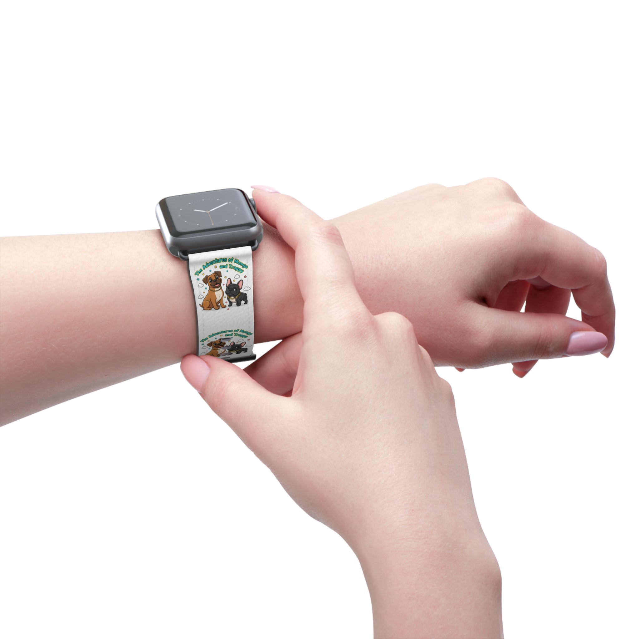 Dog Lover Watch Band — Cute Cartoon Dogs with 'A House is a Home with Dogs' Design