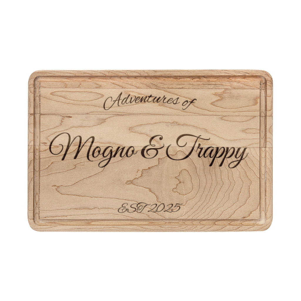 Engraved Personalized Wooden Cutting Board — Custom Name Charcuterie & Kitchen Gift