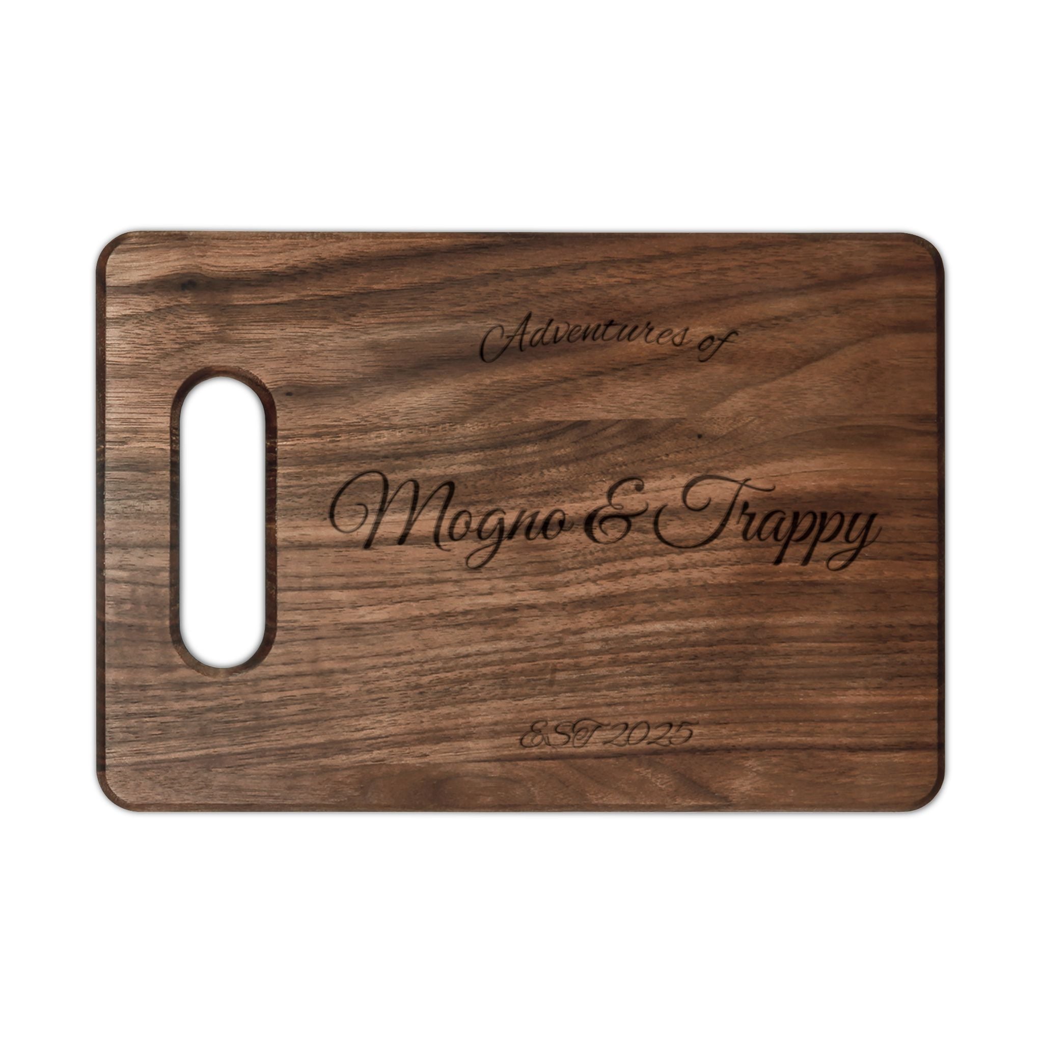 Engraved Personalized Wooden Cutting Board — Custom Name Charcuterie & Kitchen Gift