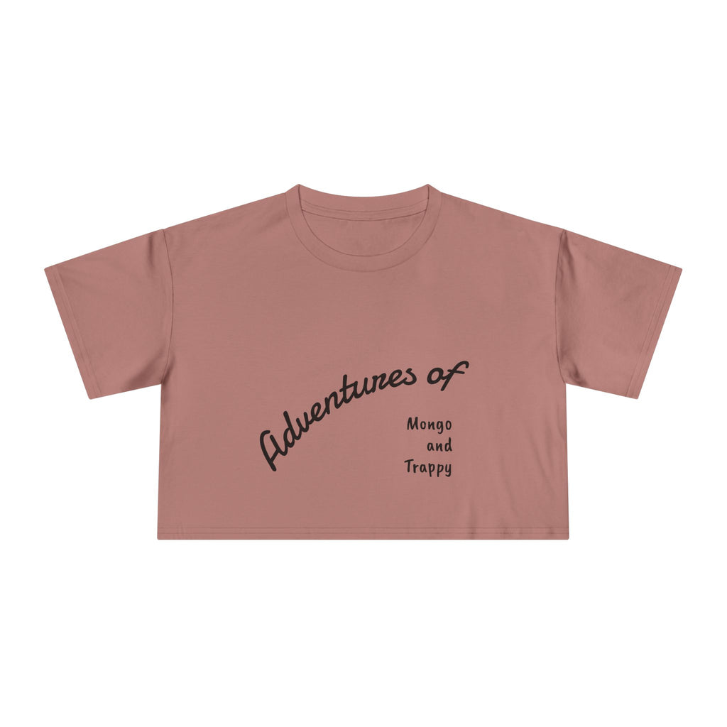 Adventures of Mongo & Trappy Crop Tee  Cute French Bulldog Graphic