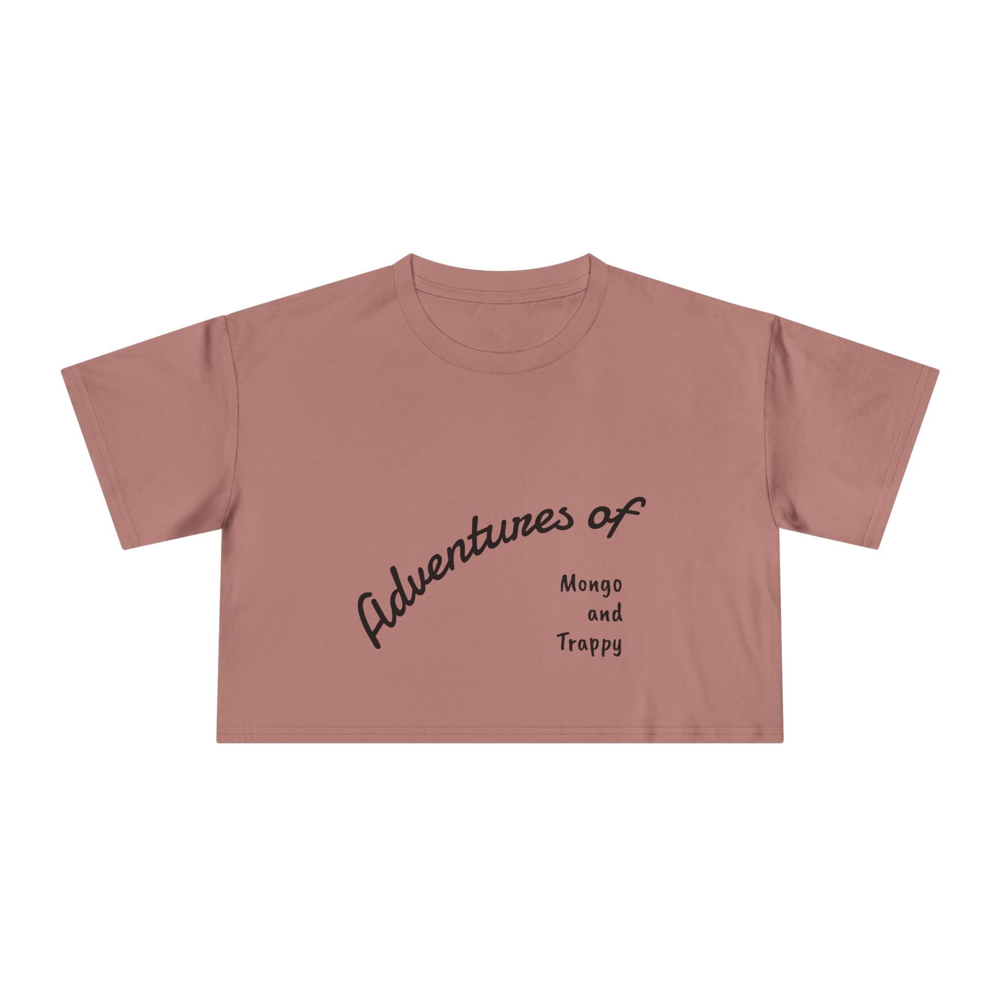 Adventures of Mongo & Trappy Crop Tee  Cute French Bulldog Graphic