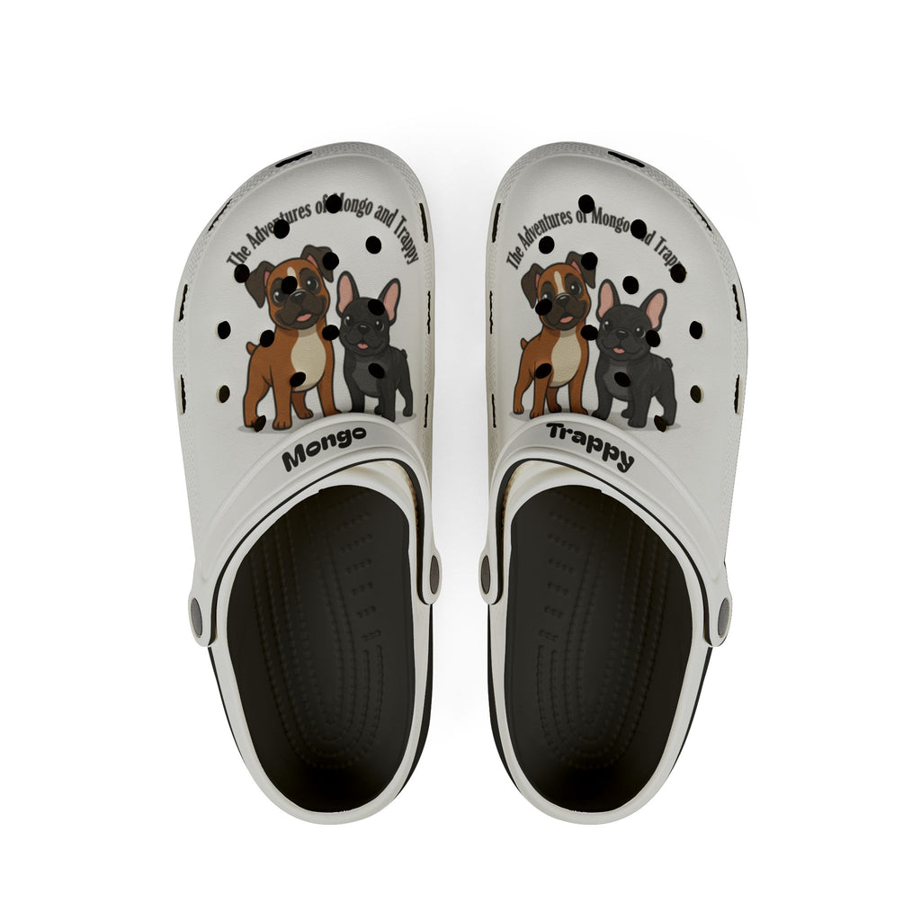 EVA Foam Clog Shoes — Cute Cartoon French Bulldogs "Mango" & "Trappy"