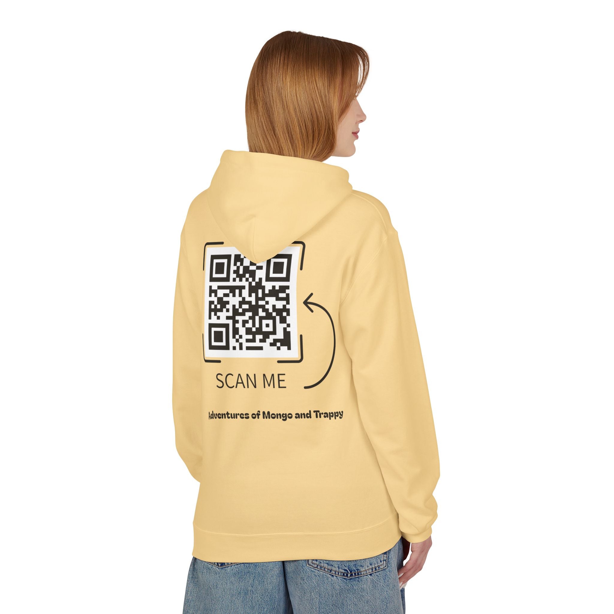 Mongo & Trappy Hoodie — "Adventures of Mongo and Trappy" QR-Scan Graphic Hoodie
