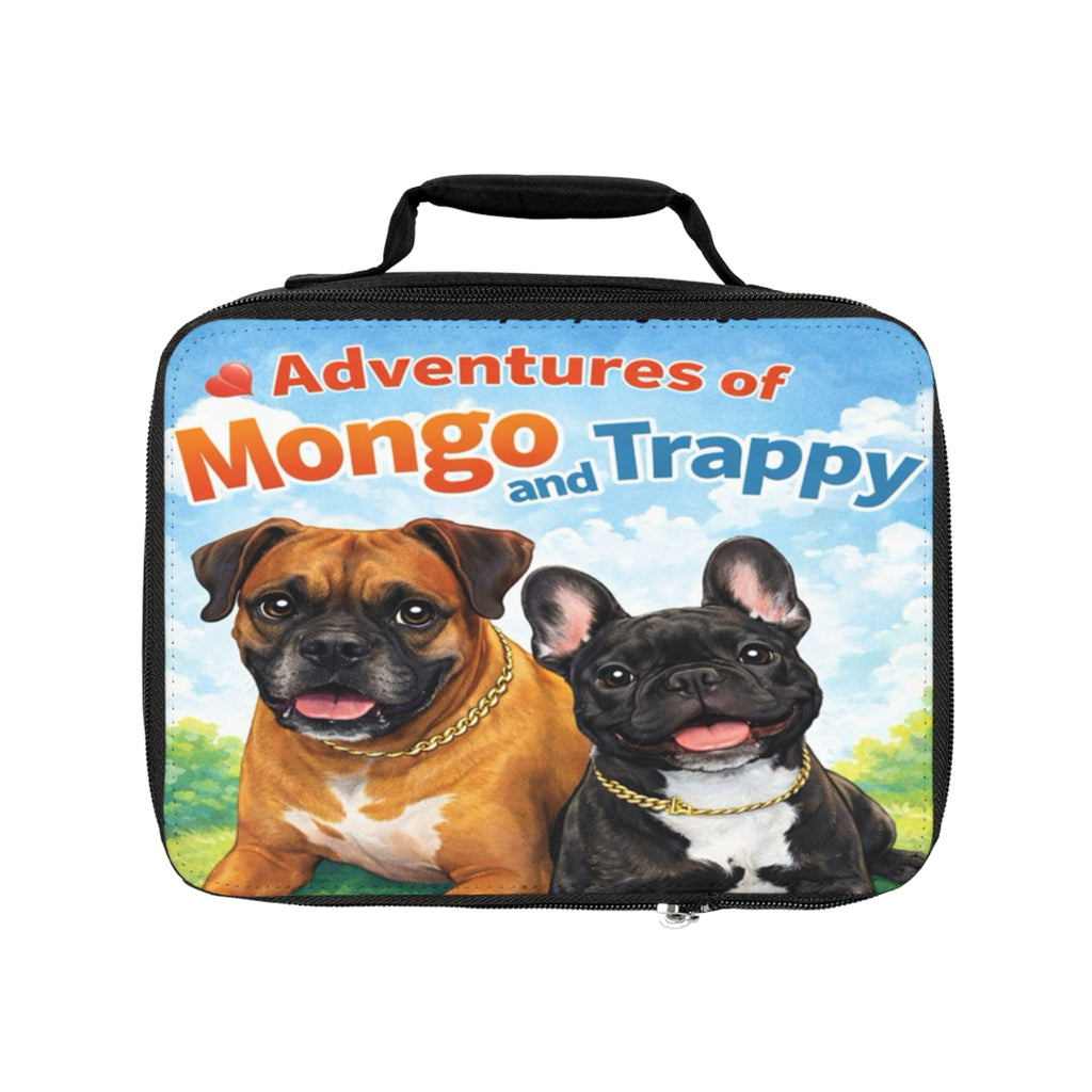 Adventures of Mongo and Trappy Lunch Bag — Cute Dog Kids Insulated Lunchbox