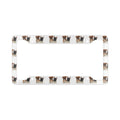 Bulldog Pattern License Plate Frame — Cute Dog Face Car Plate Frame