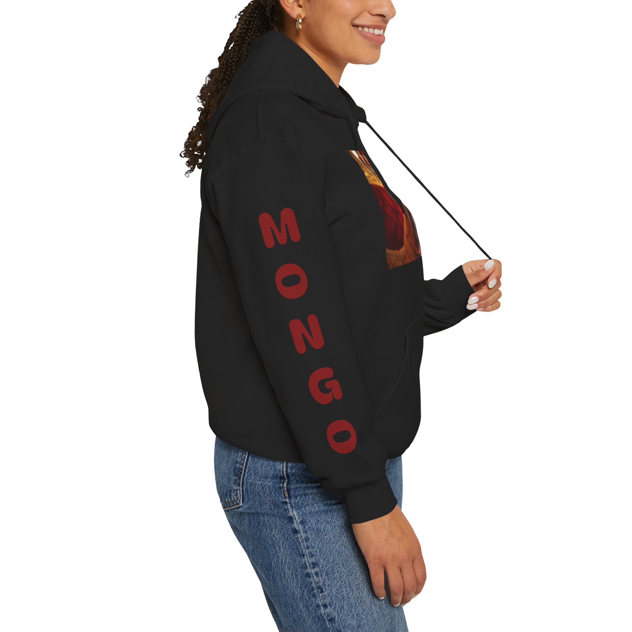 King Mungo Hoodie – Royal Dog Photo Pullover with 'Mungo' Sleeve Text