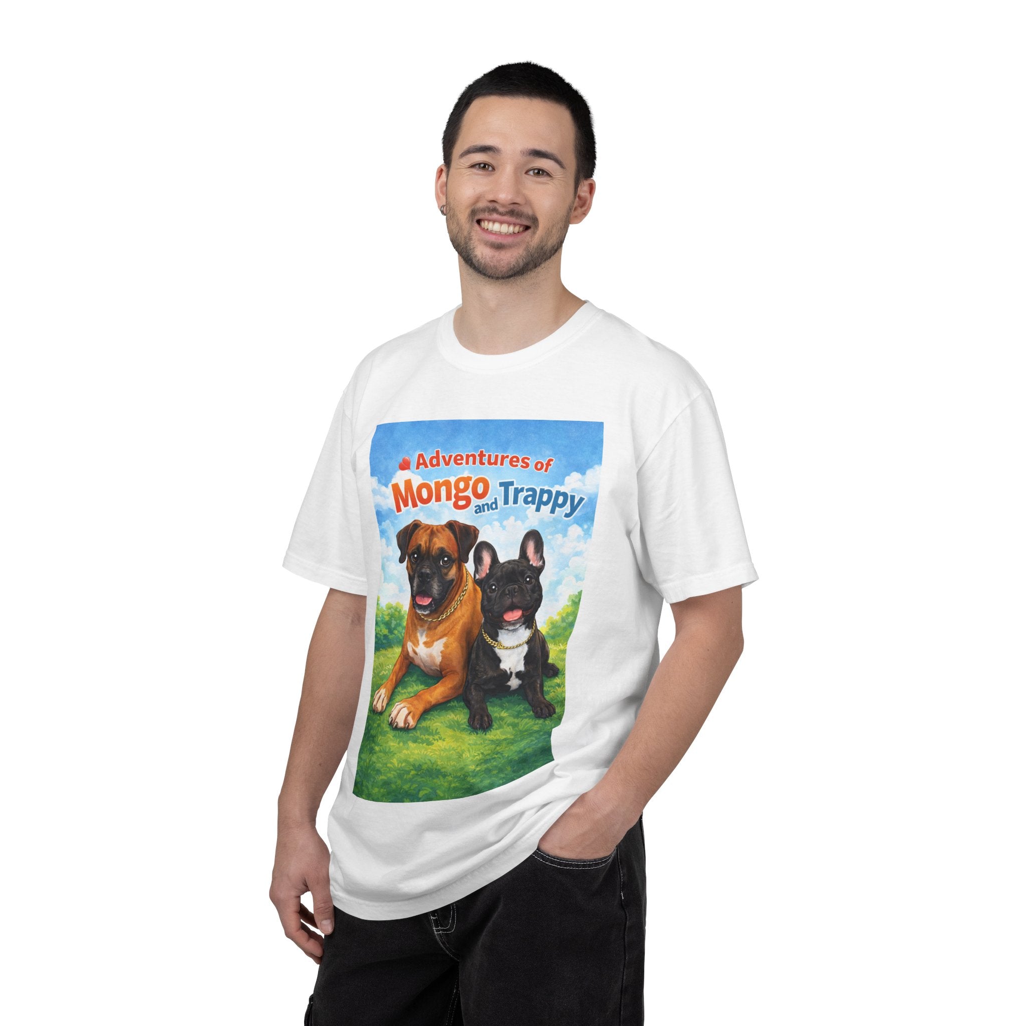 Adventures of Mongo and Trappy T-shirt | Dog Illustration, Cartoon Pets