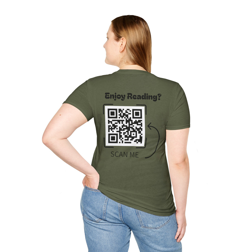 Adventure Graphic T-Shirt — “Adventures of Mongo & Trappy” with Back QR Code